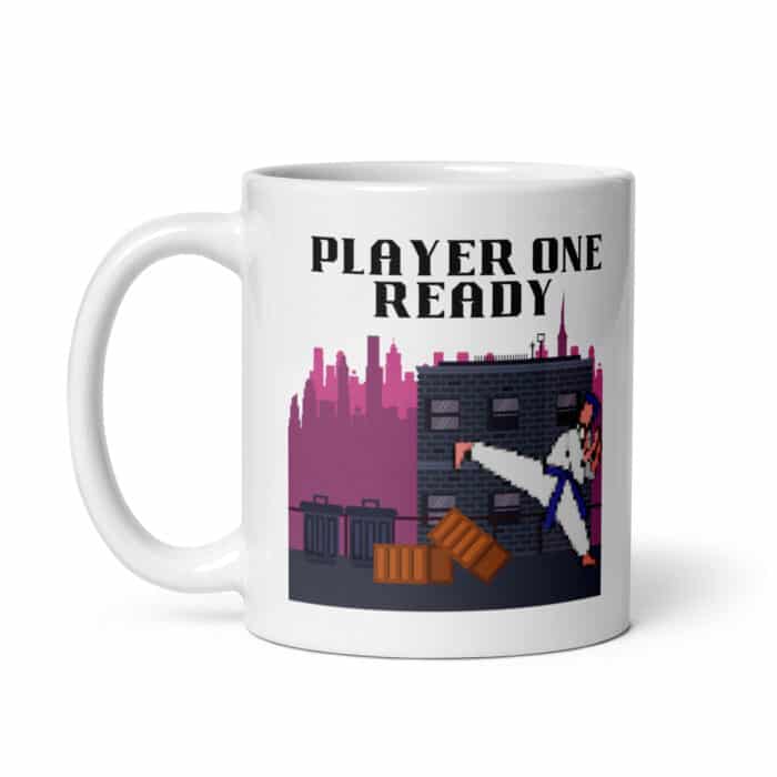 Retro style couples gaming mugs "PLAYER ONE READY"