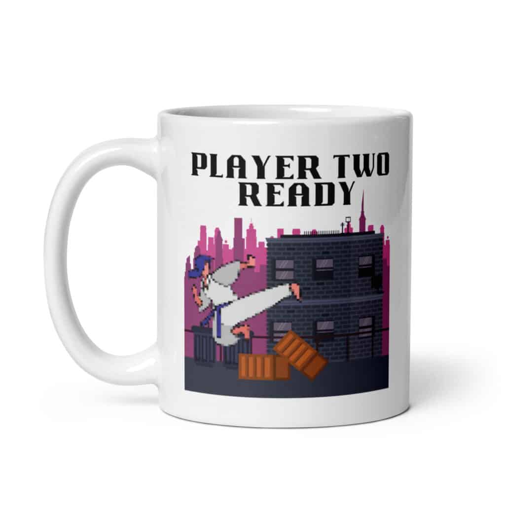 Retro style couples gaming mugs "PLAYER TWO READY"