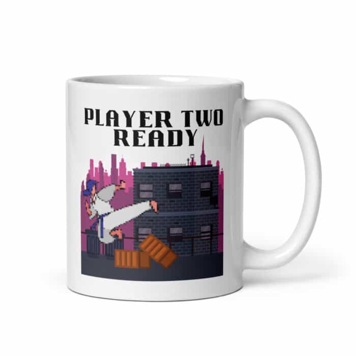 Retro style couples gaming mugs "PLAYER TWO READY"