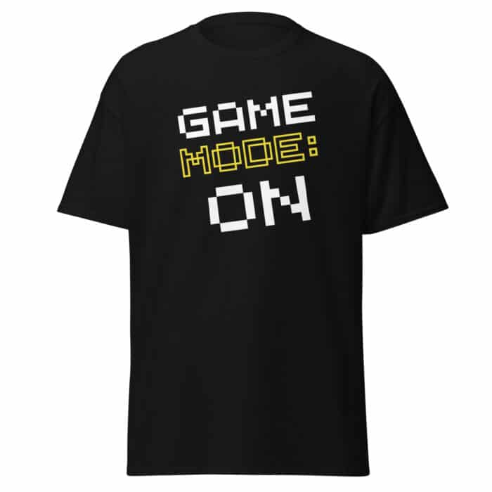 Cool Style Gaming T-shirt in black"Game Mode ON"