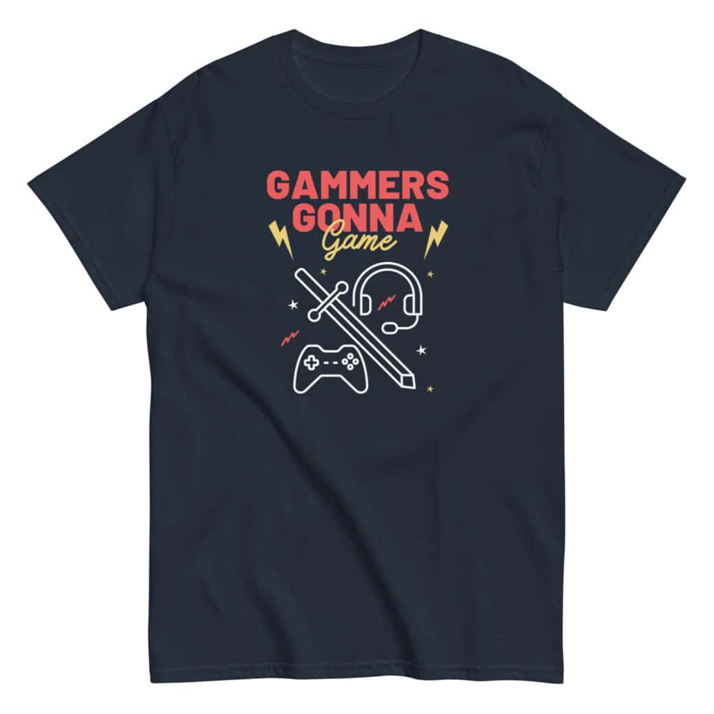 Cool Gaming T-Shirt in navy "Gamers Gonna Game"