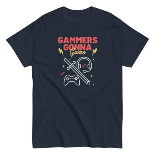 Cool Gaming T-Shirt in navy "Gamers Gonna Game"