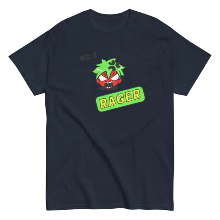 Funny Gaming T-shirt in navy "No. 1 Rager"