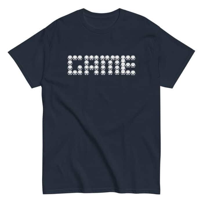 GAME Retro Gaming T-Shirt Gift in Navy