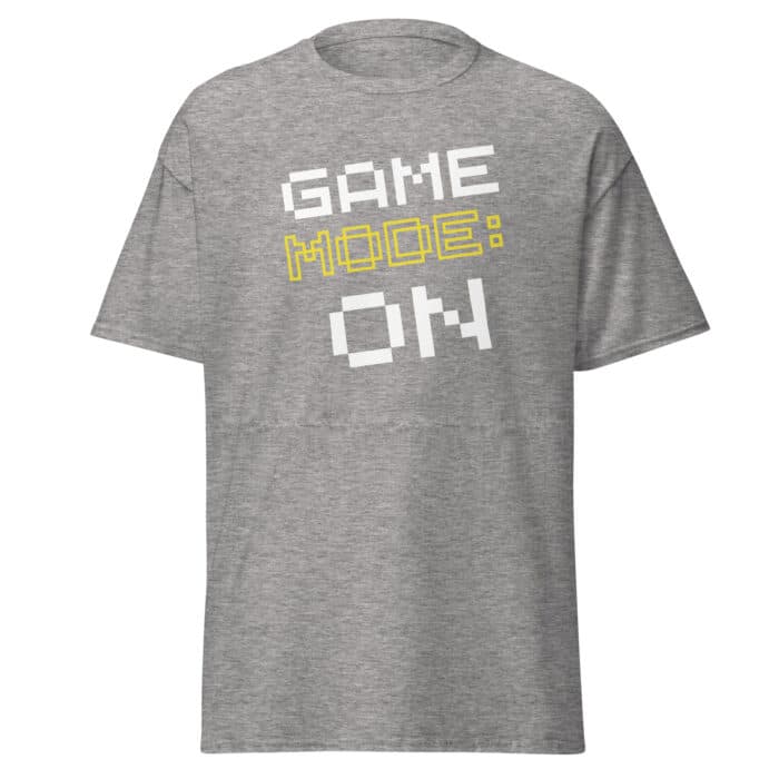 Cool Style Gaming T-shirt in Grey "Game Mode ON"