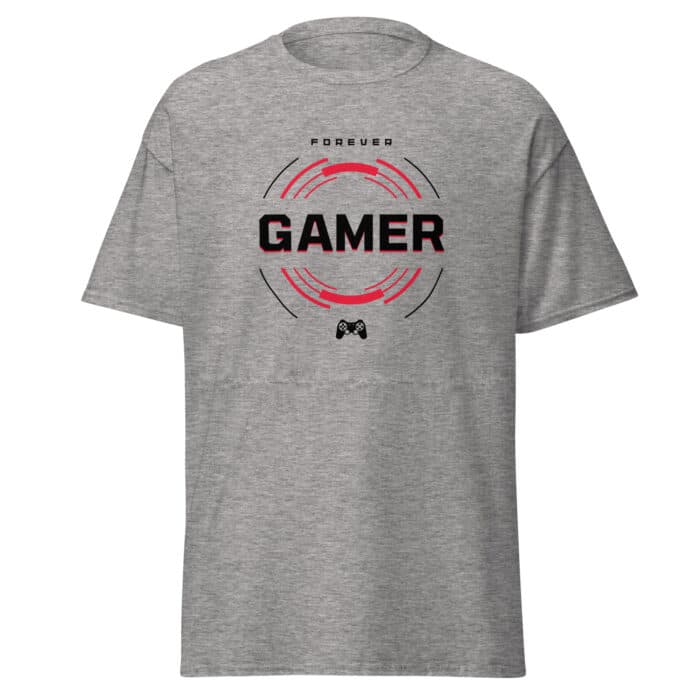 Cool Style Gaming T-shirt in Grey "FOREVER GAMER"