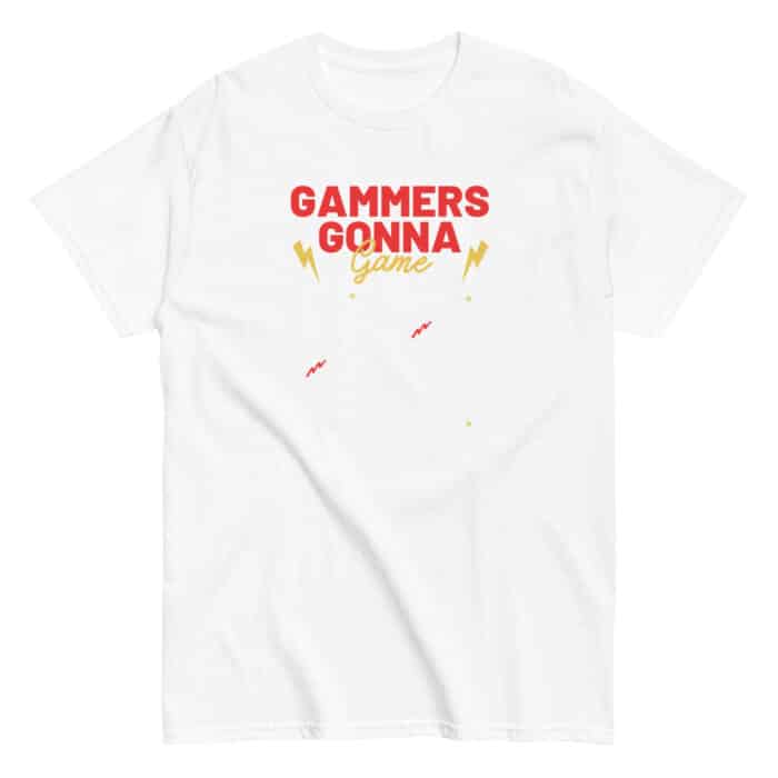 Cool Gaming T-Shirt in white "Gamers Gonna Game"