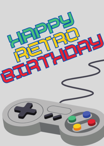 Gaming Retro Birthday Card "Happy Retro Birthday"